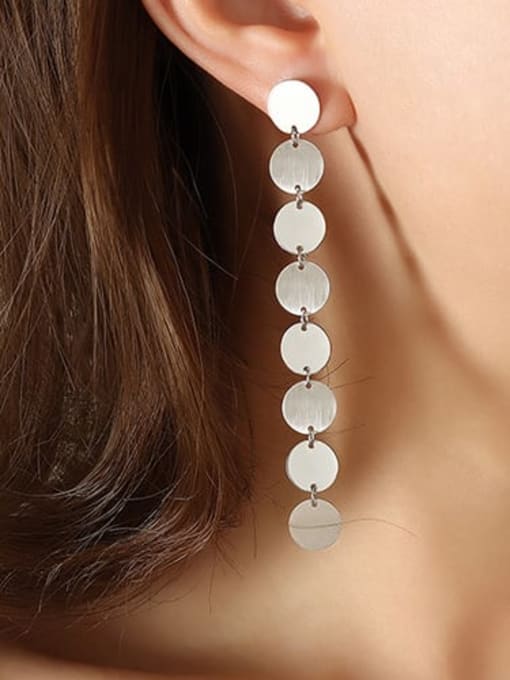 Steel earrings Titanium Steel Geometric Minimalist Chandelier Earring
