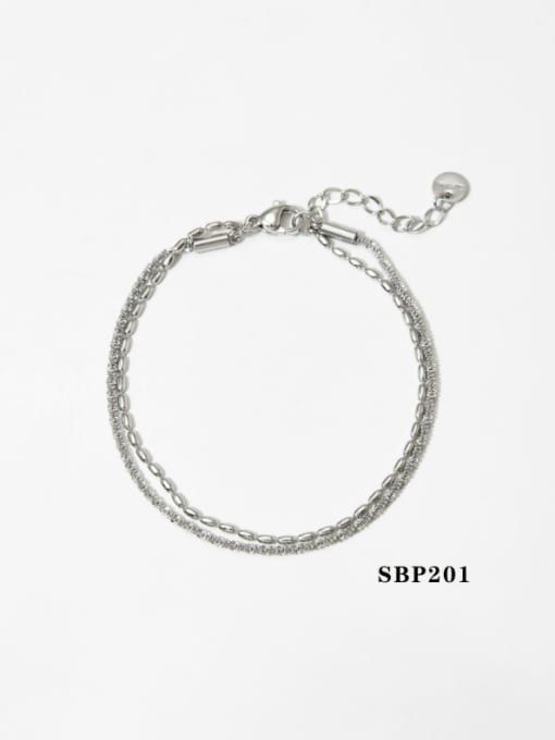 Steel  Bracelet SBP201 Stainless steel Vintage Irregular Bead Bracelet and Necklace Set