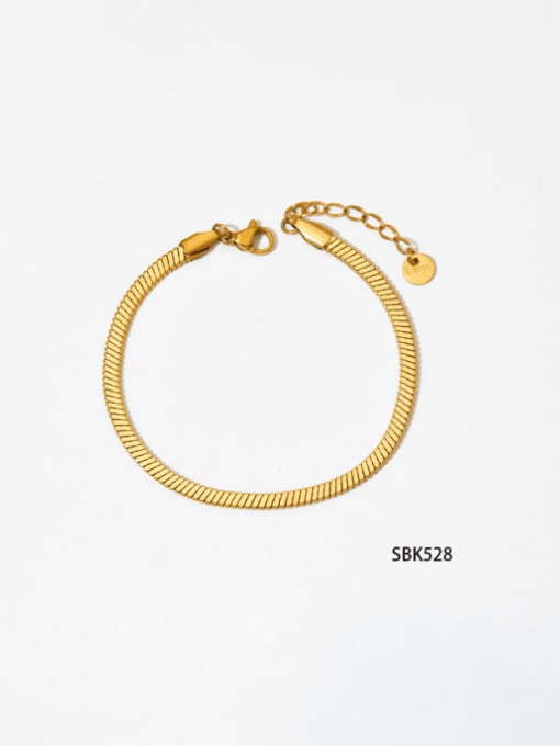 Golden Bracelet SBK528 Stainless steel  Hip Hop Snake Bone Chain Bracelet and Necklace Set