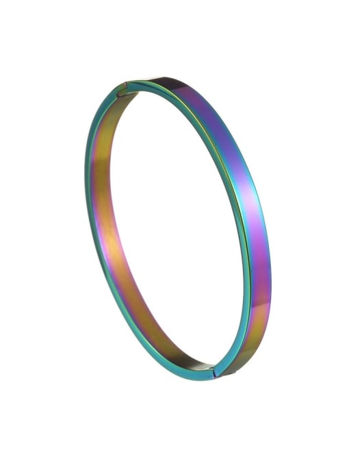 Color 6MM Stainless steel Geometric Trend Band Bangle