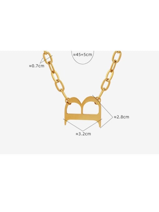 MAKA Titanium Steel Letter Trend Cuban Necklace 2