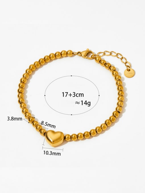 Clioro Stainless steel Hip Hop Round Bead Bracelet and Necklace Set 2
