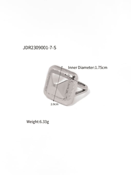 J&D Stainless steel Geometric Hip Hop Band Ring 3