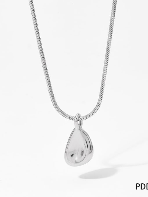 Steel color PDD894 Stainless steel Water Drop Trend Necklace