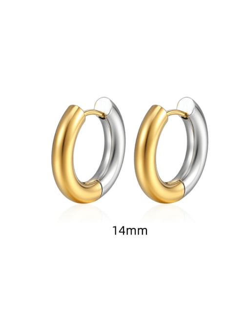 5.0*14 Gradual Gold  Only One Titanium Steel Geometric Minimalist Single Earring