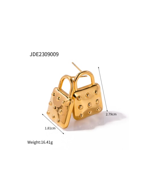 J&D Stainless steel Locket Trend Stud Earring 3