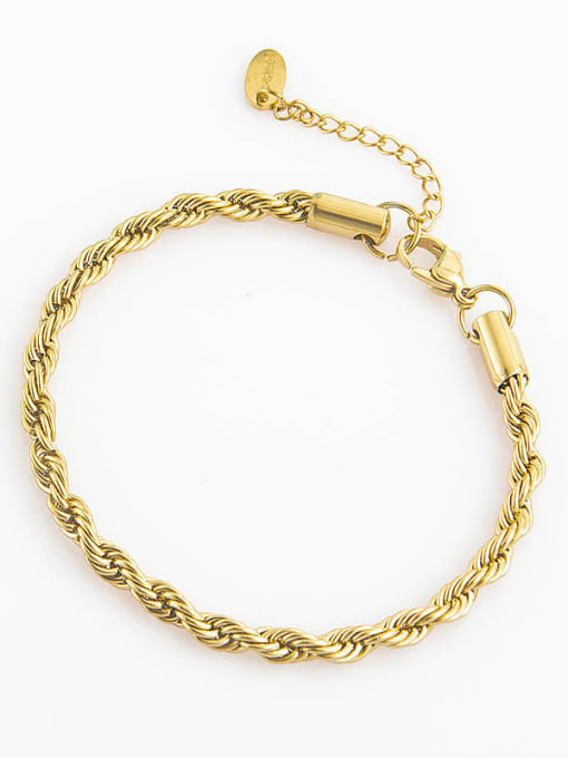 Gold Twist chain stainless steel bracelet