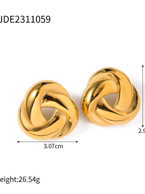 JDE2311059 Stainless steel Geometric Trend Stud Earring