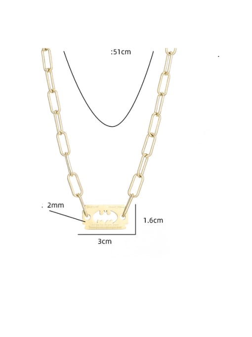 YAYACH Stainless steel Geometric Vintage Hollow Chain Necklace 1