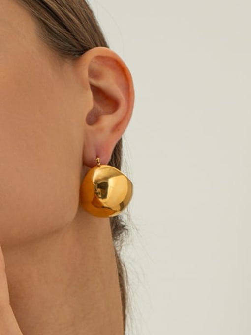 J&D Stainless steel Round Minimalist Stud Earring 1