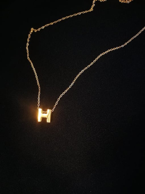 K.Love Titanium Steel Letter Minimalist Necklace 0