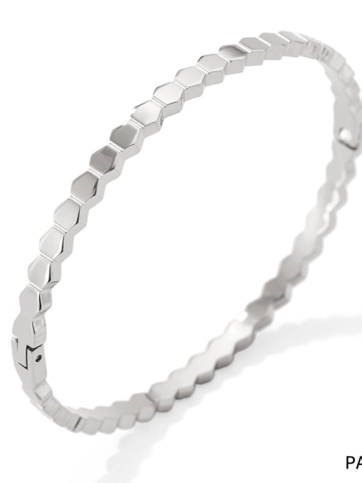 PAS889 Stainless steel Cubic Zirconia Heart Trend Bracelet