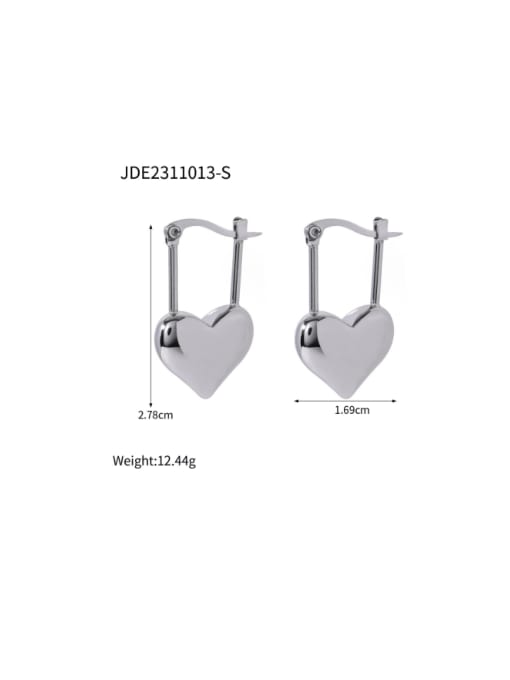 J&D Stainless steel Heart Minimalist Huggie Earring 2