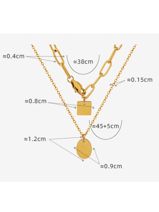 MAKA Titanium Steel Geometric Minimalist Necklace 2