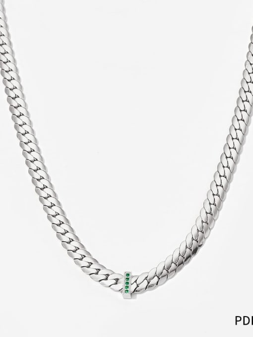 Steel green diamond necklace PDD302 Trend Stainless steel Cubic Zirconia Bracelet and Necklace Set