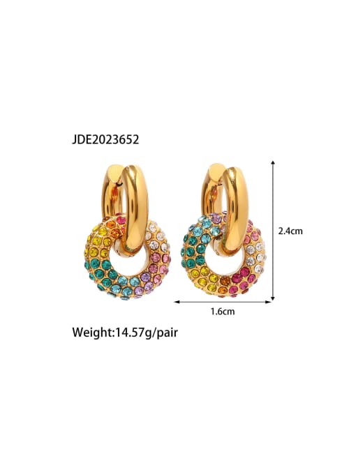 J&D Stainless steel Cubic Zirconia Geometric Dainty Stud Earring 1