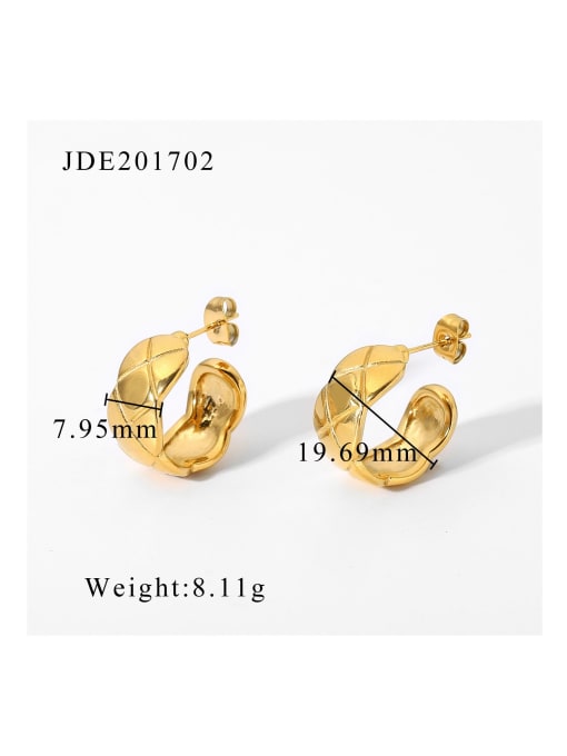 JDE201702 Stainless steel Geometric Trend Stud Earring