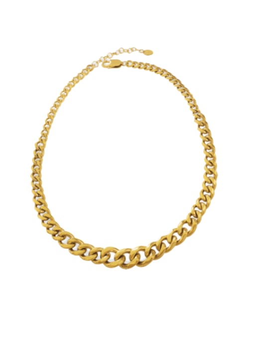 P170 gold necklace 42 +4cm Titanium Steel Geometric Vintage Necklace
