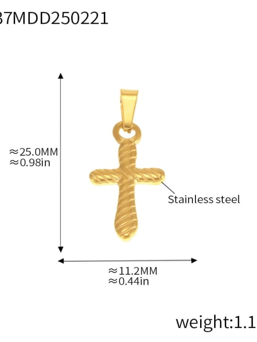 D37 Gold Pendant Stainless steel Minimalist Heart Irregular Diy Pendant