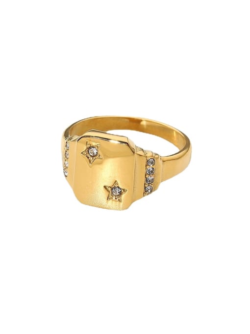 J&D Stainless steel Cubic Zirconia Star Trend Band Ring 0