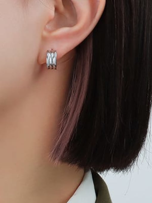 F552 Steel Earrings Titanium Steel Geometric Minimalist Stud Earring