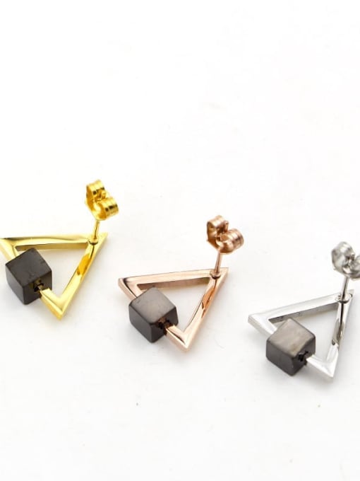 K.Love Titanium Triangle Minimalist Stud Earring 1