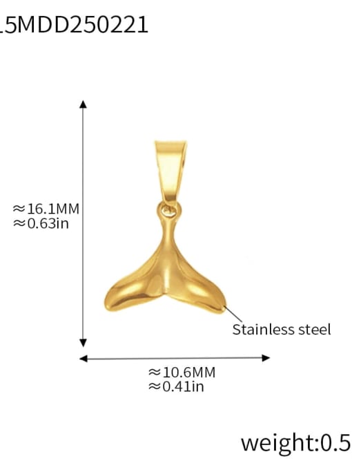 D15 Gold Pendant Stainless steel Minimalist Heart Irregular Diy Pendant
