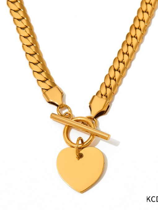 KCD407 Gold Necklace Trend Heart Stainless steel Bracelet and Necklace Set