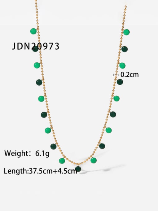J&D Stainless steel Enamel Geometric Trend Necklace 2