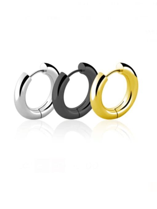 BELII Titanium Steel Round Minimalist Single Earring(Only-One) 0