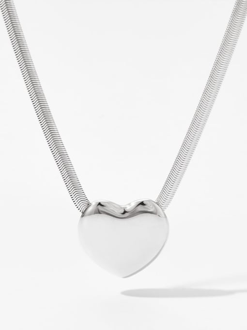 Clioro Stainless steel Heart Minimalist Necklace 2