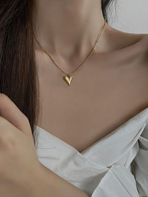 K.Love Titanium Steel Heart Trend Necklace 1