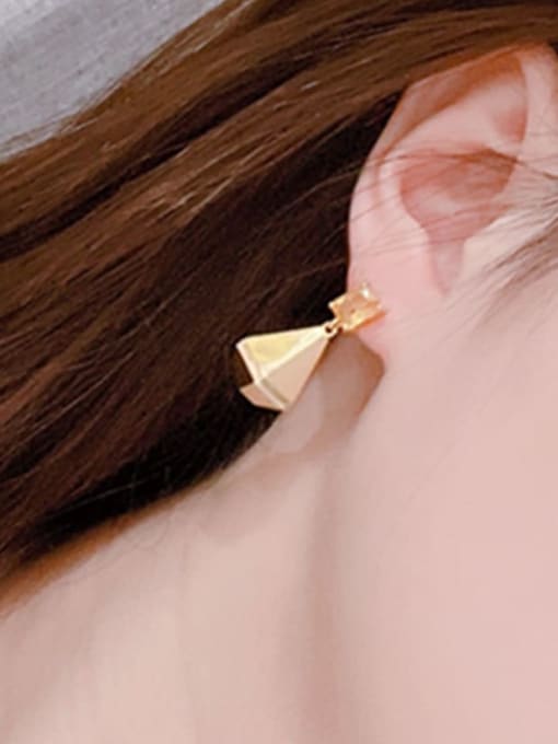 Clioro Brass Geometric Vintage Drop Earring 1