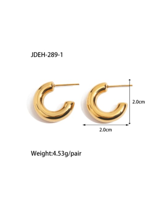 JDEH 289 1 Stainless steel Geometric Vintage Stud Earring