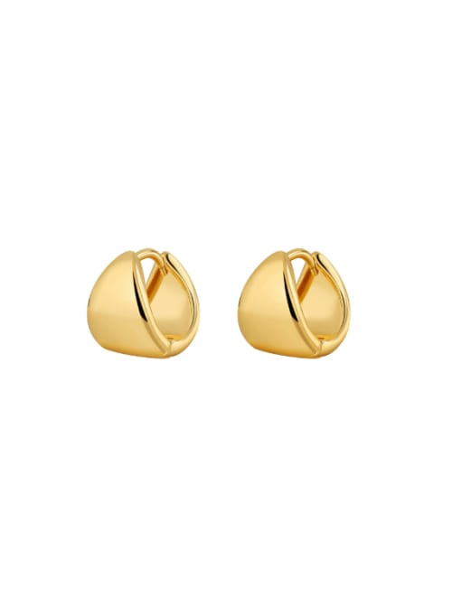 H01771 Brass Geometric Minimalist Huggie Earring