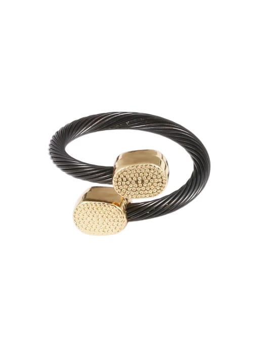 Black Ring Stainless steel Vintage Irregular Ring Earring And Bracelet Set