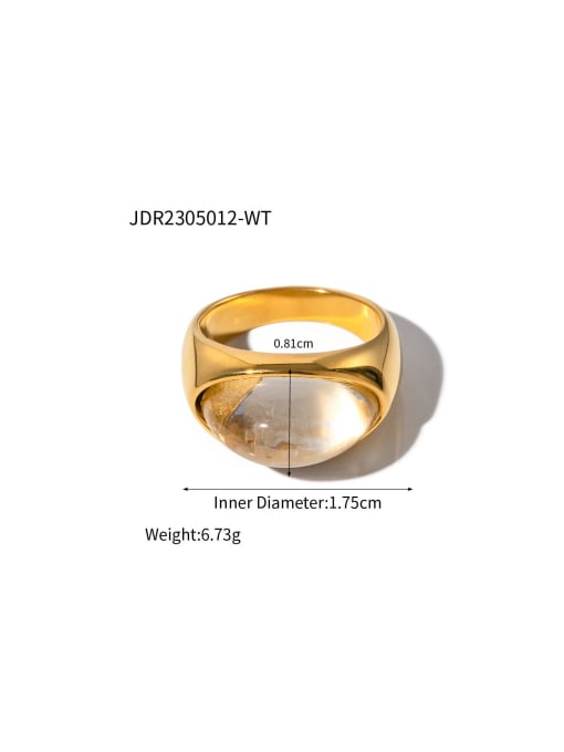 J&D Stainless steel Resin Geometric Trend Band Ring 3