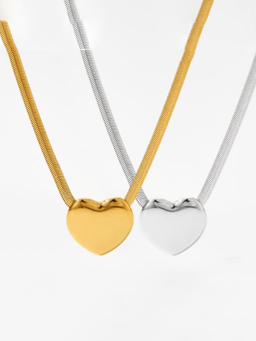 Clioro Stainless steel Heart Minimalist Necklace 1