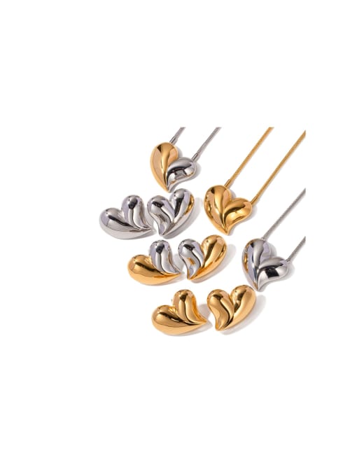 J&D Stainless steel Heart Trend Necklace