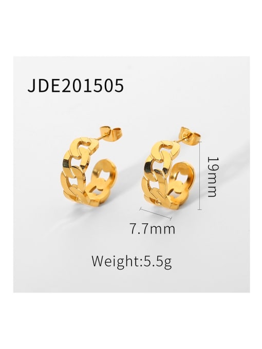 JDE201505 Stainless steel Geometric Trend Stud Earring