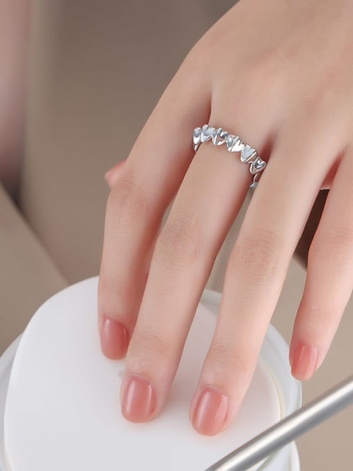 A499 Steel Ring Titanium Steel Heart Trend Band Ring
