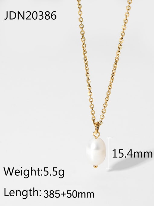 JDN20386 Stainless steel Freshwater Pearl Ball Dainty Necklace