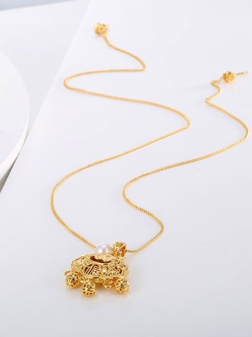 H02155 Brass Locket Dainty Necklace