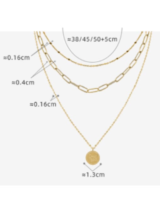 MAKA Titanium Steel Geometric Minimalist Tassel Necklace 2