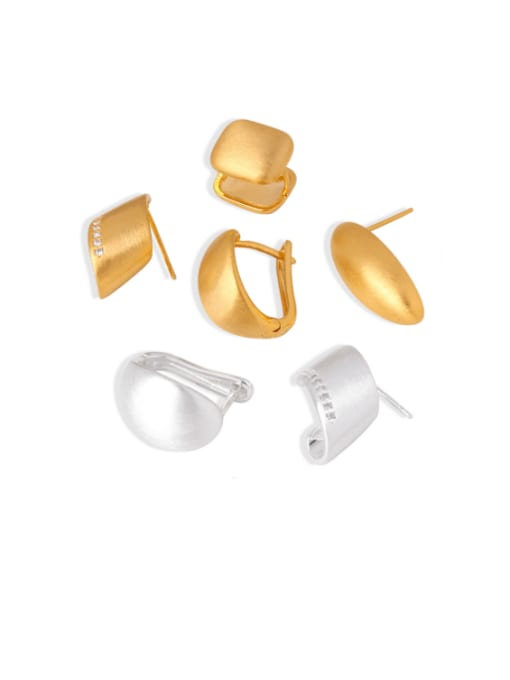 MAKA Brass Irregular Minimalist Stud Earring 0
