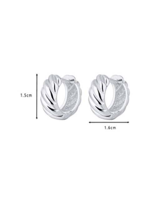Clioro Brass Geometric Minimalist Huggie Earring 1