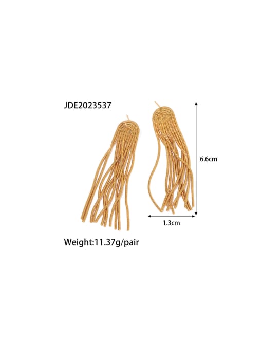 JDE2023537 Stainless steel Tassel Trend Threader Earring