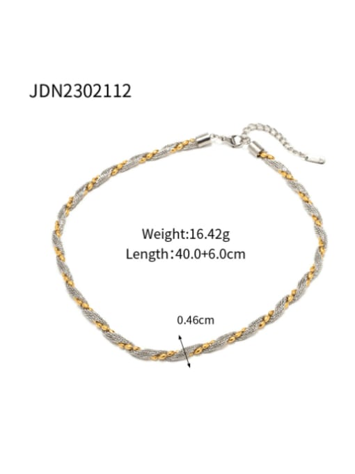 J&D Stainless steel Irregular Vintage Necklace 2