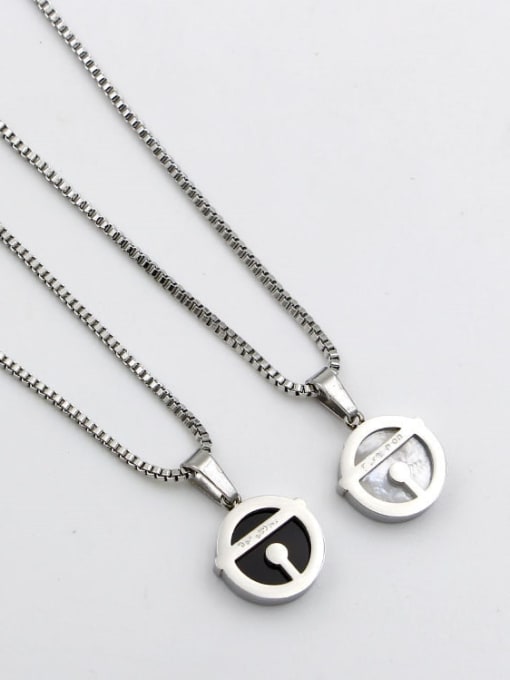 K.Love Titanium Shell Round Dainty Necklace 2