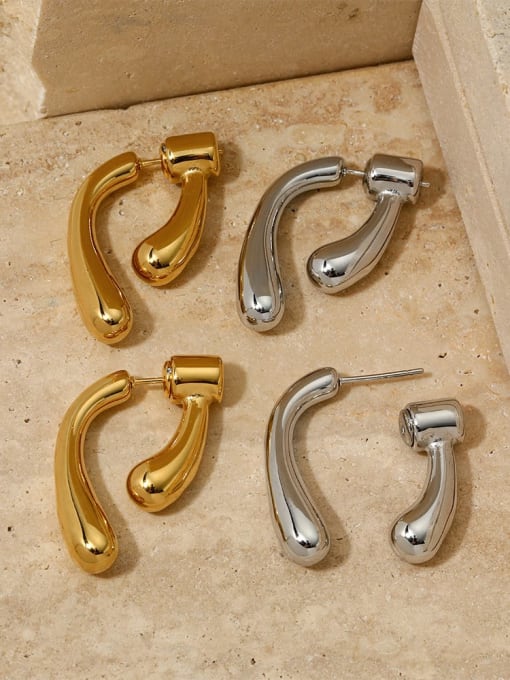 Clioro Stainless steel Geometric Trend Stud Earring 3